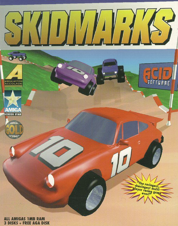 Skidmarks box art for Amiga